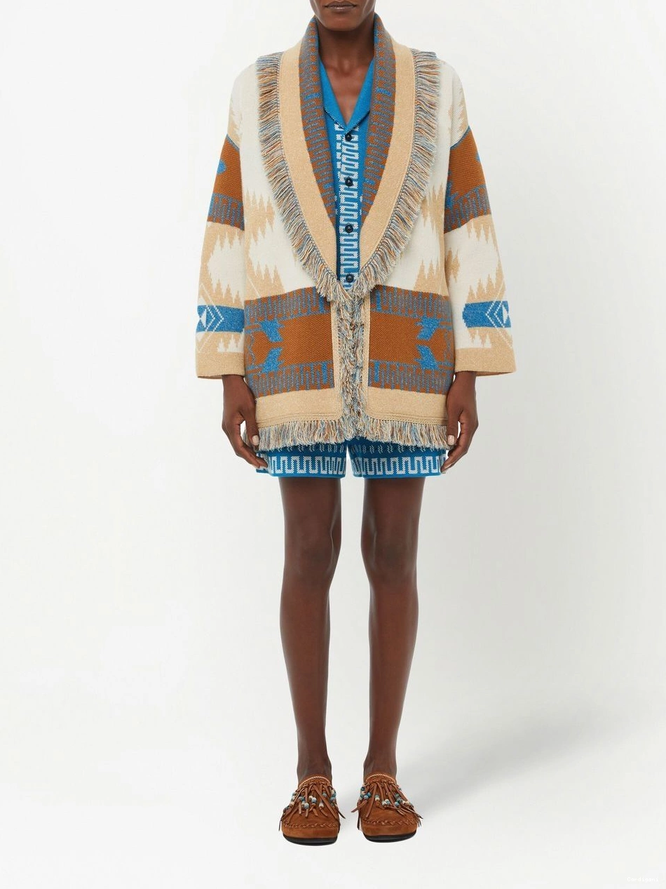 Affordable graphic-jacquard Women cardigan Alanui wool 0805